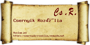 Csernyik Rozália névjegykártya