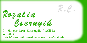 rozalia csernyik business card