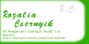 rozalia csernyik business card